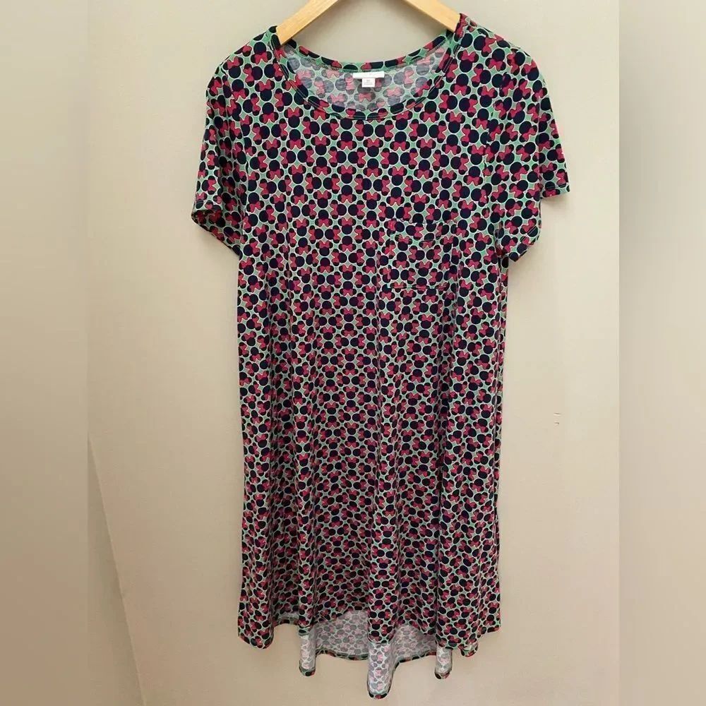 LulaRoe Disney Carley Minnie Mouse High Low Hem Dress - Picture 8 of 9